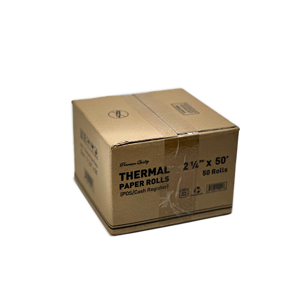 2 1/4" x 50' Thermal Receipt Paper, 50 Rolls/Case