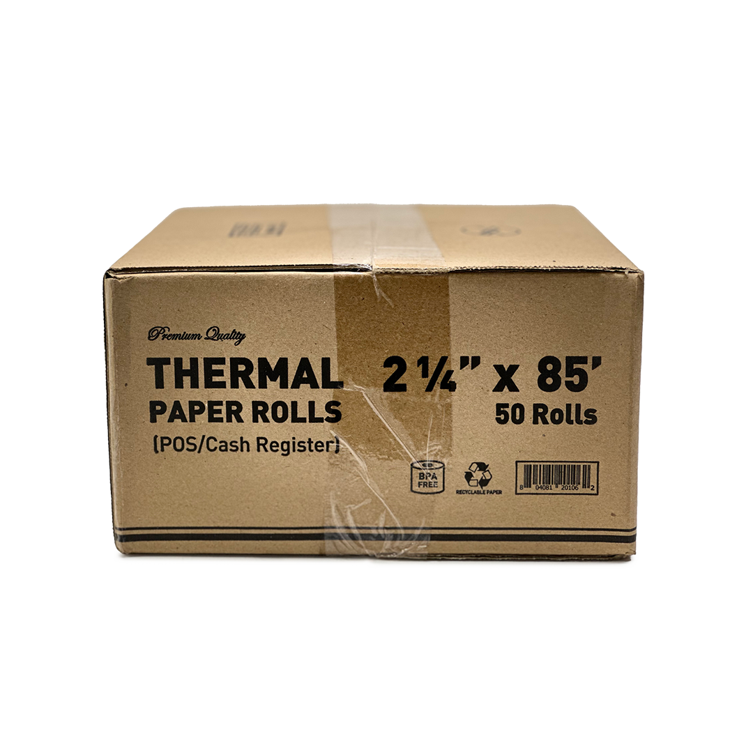 2 1/4" x 85' Thermal Receipt Paper, 50 Rolls/Case