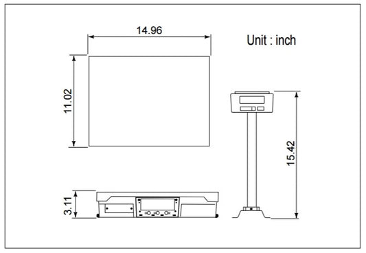 Cas PD-2Z60, POS/ECR Interface Scale up to 60 lb