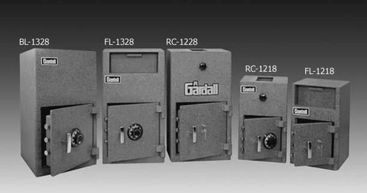 Heavy Duty Single & Double Door Depository Safes w/ Front & Back Loading