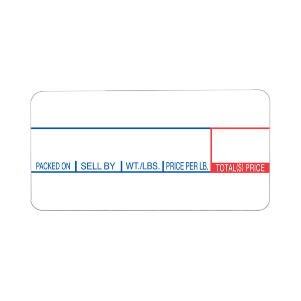 CAS CL-8000, 58mm x 30mm, Pre-Printed Scale Label Rolls - 12/Case