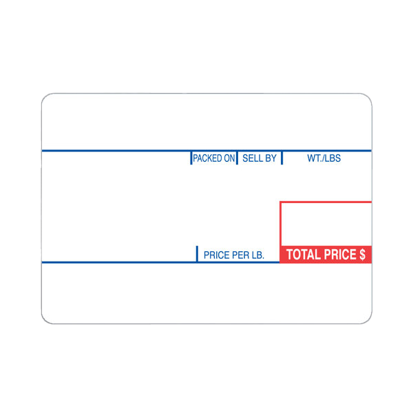 CAS CL-8010, 58mm x 40mm, Pre-Printed Scale Label Rolls - 12/Case