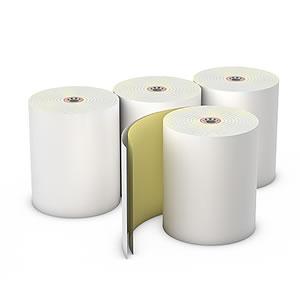 3" x 95' 2-Ply White/Canary Receipt Paper, 50 Rolls/Case