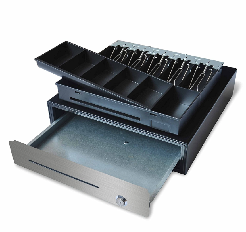HK Systems D41SBU - POS 16" Heavy Duty Cash Drawer w/ Stainless Steel Front