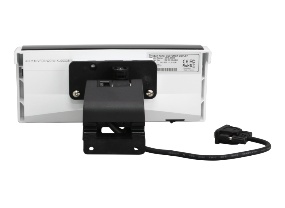 OKPOS KDPV SERIES, OPTIMUS 2 VFD Customer Display, White/Black
