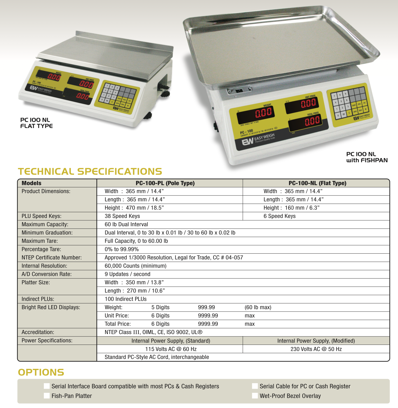 Easy Weigh PC 100 Advanced Price Computing Scale