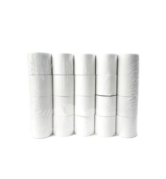 1 15/16" x 2 1/8" NCR 19D Single Ply Paper, 20 Rolls/Pack