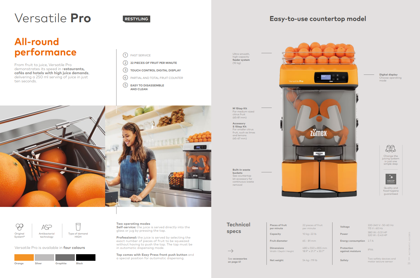 Zumex Citrus Juicer Versatile Pro