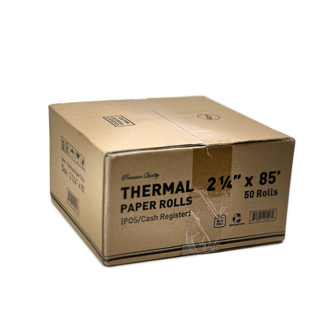 2 1/4" x 85' Thermal Receipt Paper, 50 Rolls/Case