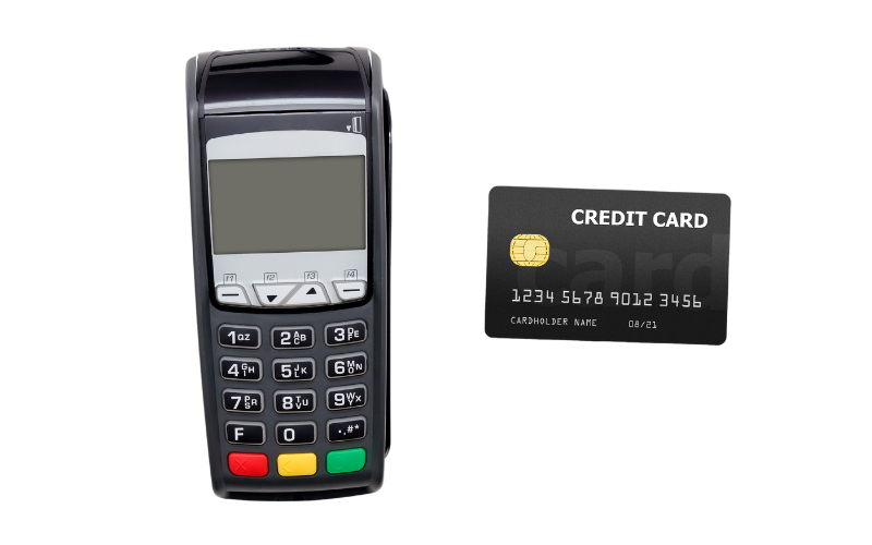 credit card terminal machine and credit card
