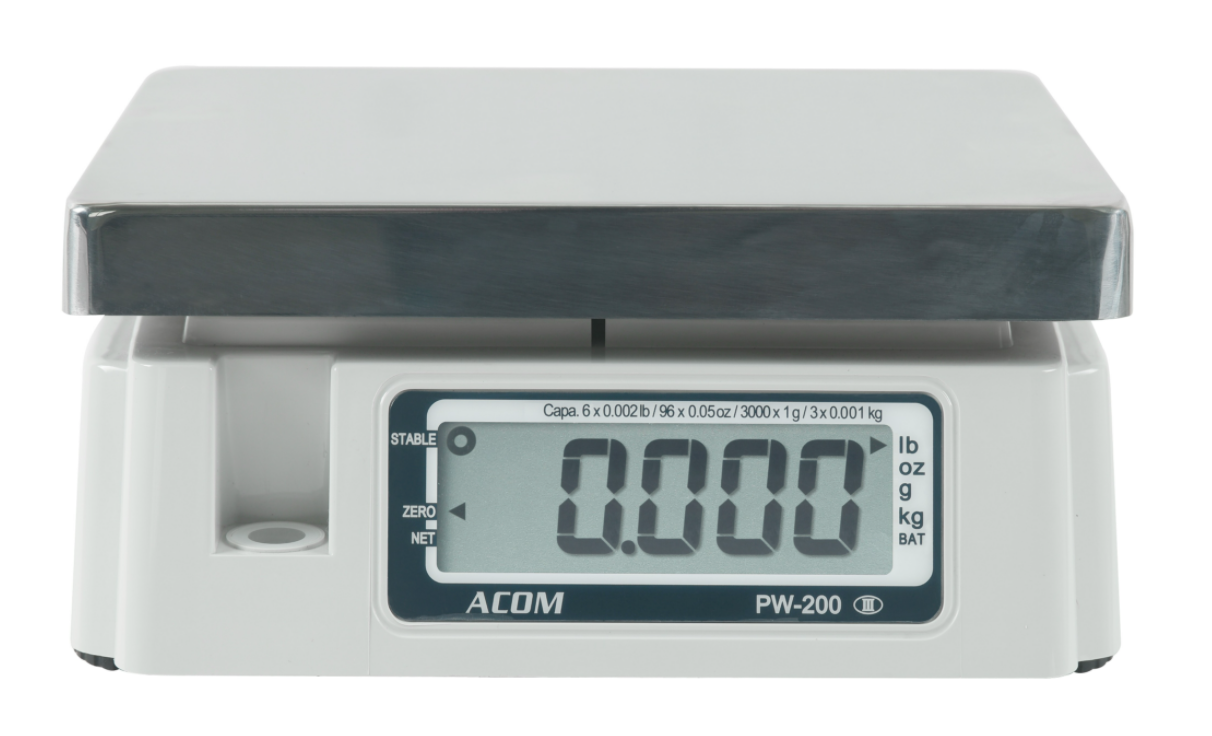 ACOM PW-200 Series Portion Control Scale w/ Dual Display