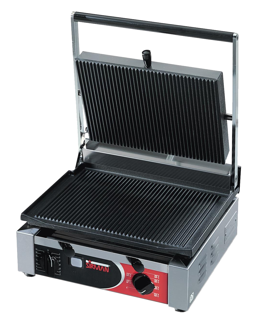 Sirman CORT L Single Panini Grill w/ Grooved Top & Grooved Bottom